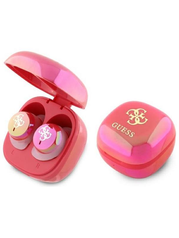 GUESS słuchawki bezprzewodowe bluetooth TWS GUTWSJ144ESF (Mini Iridescent 4G Printed Logo) fuksja