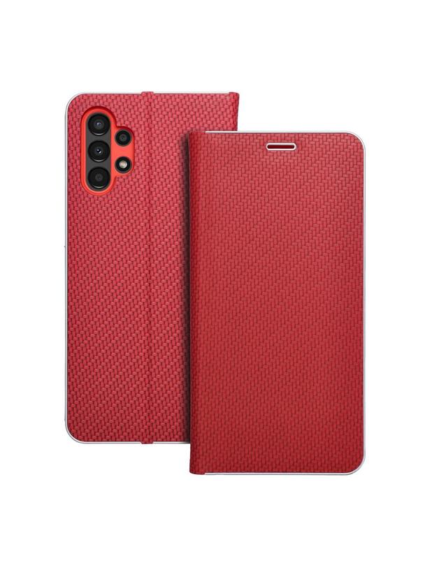 Kabura LUNA Book Carbon do SAMSUNG A13 4G czerwony