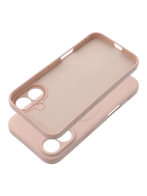 Futerał SILICONE MAG COVER kompatybilny z MagSafe do IPHONE 16 różowy