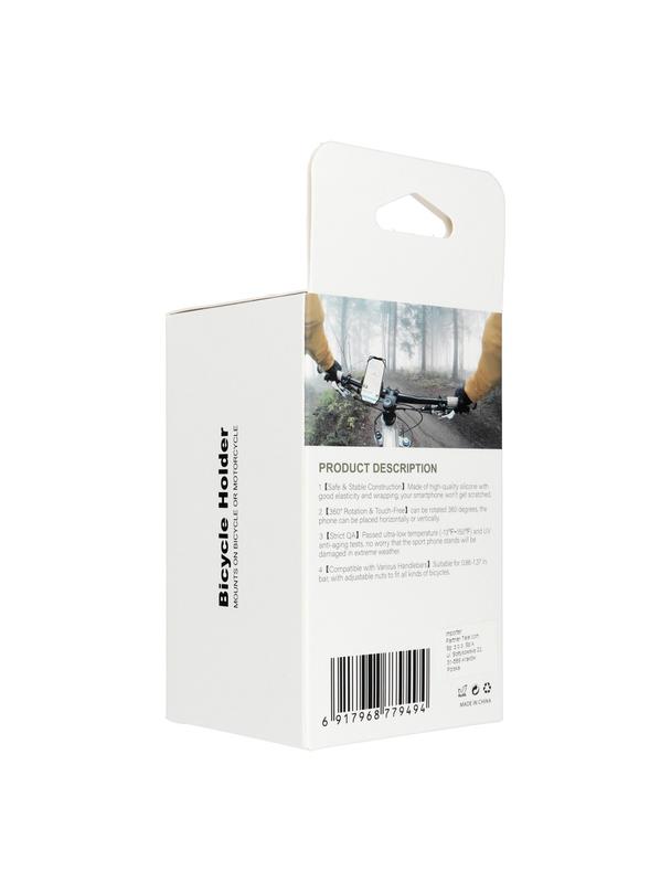 Uchwyt rowerowy PREMIUM zaciskowy na kierownicę H6-MB01 czarny