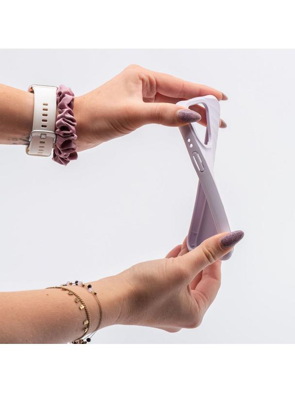 Silicone Zephyr Mag Cover kompatybilny z MagSafe do IPHONE 15 PLUS liliowy