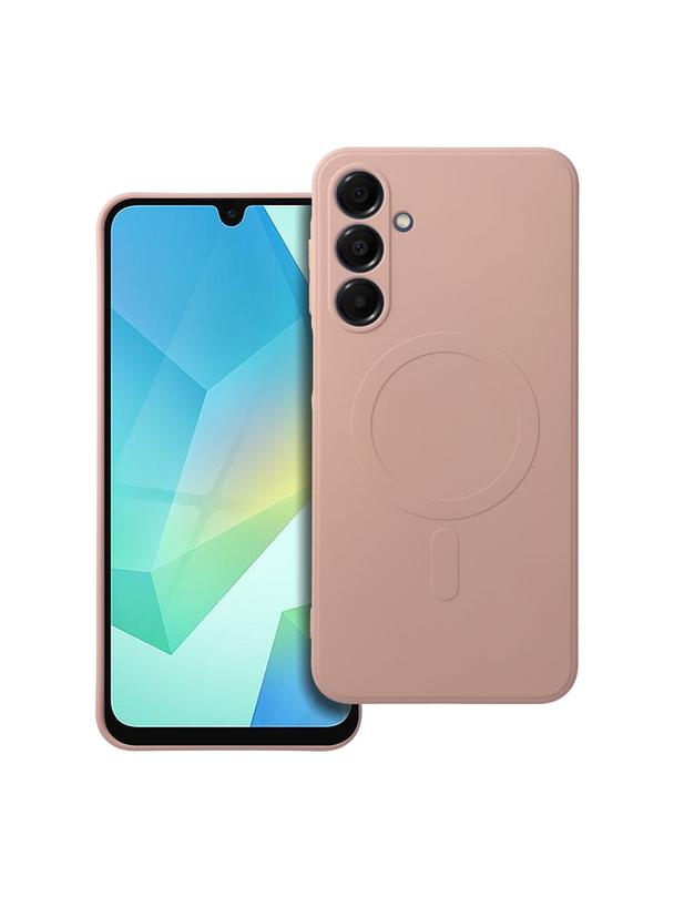 Futerał SILICONE MAG COVER kompatybilny z MagSafe do SAMSUNG A16 5G / A16 4G różowy