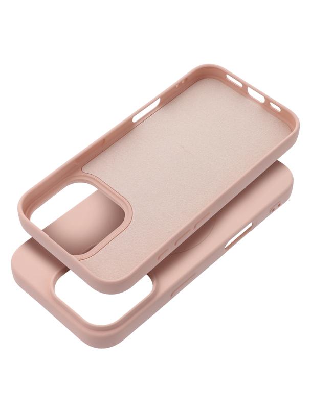Futerał SILICONE MAG COVER (big hole) kompatybilny z MagSafe do IPHONE 16 Pro różowy