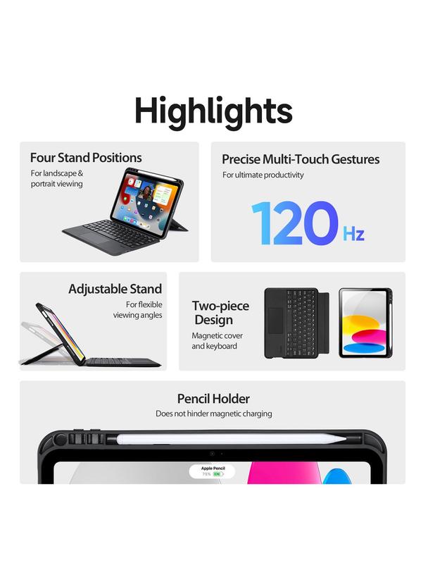 DUX DUCIS etui DK składane z klawiaturą bezprzewodową do iPad 10 (2022) czarne