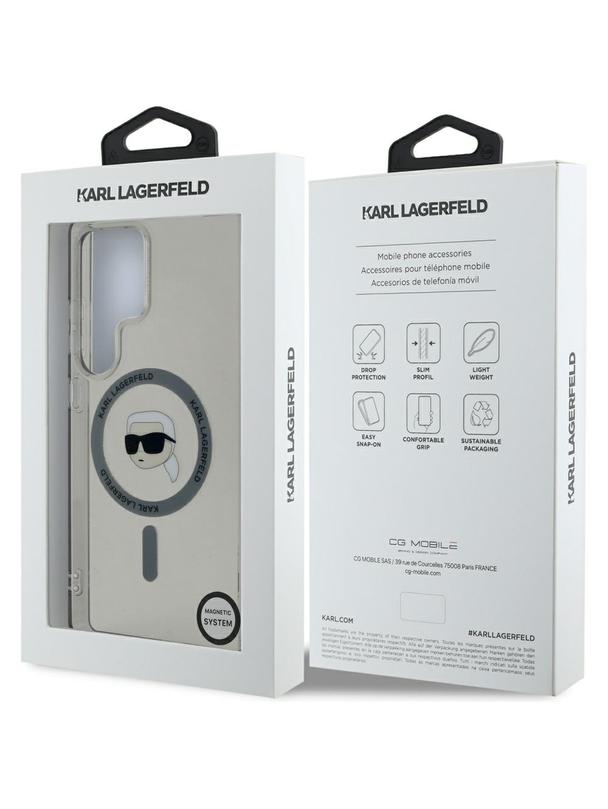 KARL LAGERFELD futerał do SAMSUNG S25 Ultra KLHMS25LHLSKIK (Magnetic IML Metal K. Heads) czarny