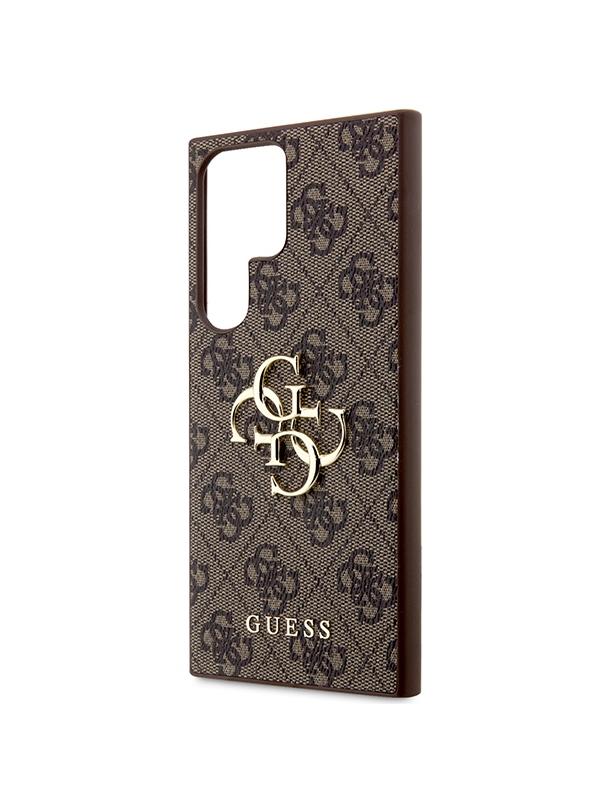 GUESS futerał do SAMSUNG S24 Ultra GUHCS24L4GMGBR (Leather 4G Metal Logo) brązowy