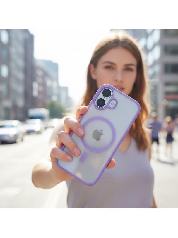 Futerał do iPhone 17 Flexline Mag Cover zgodny z MagSafe fioletowy