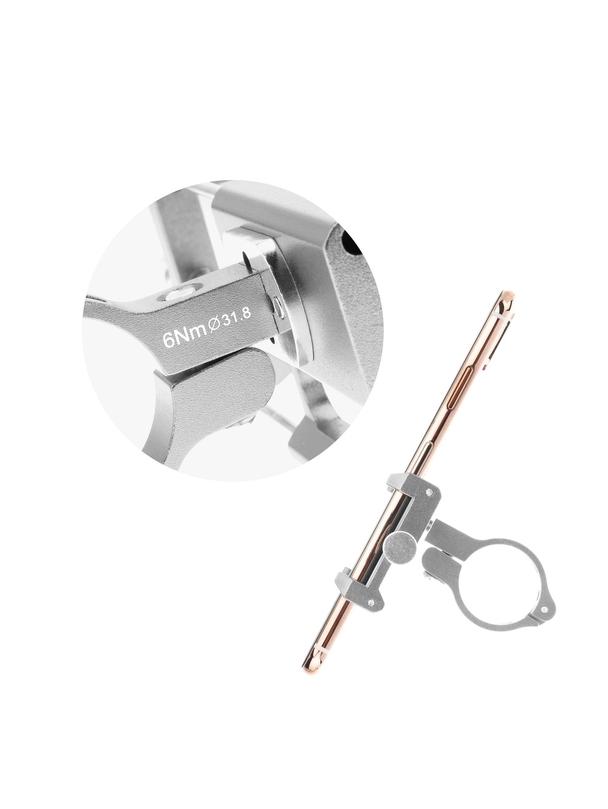 GUB uchwyt rowerowy na kierownicę G85 Aluminium srebrny