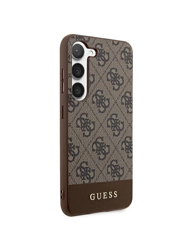 GUESS futerał do SAMSUNG S24 Plus GUHCS24MG4GLBR (4G Bottom Stripe) brązowy