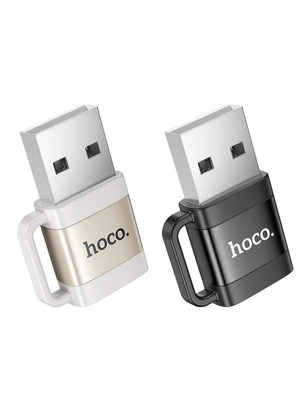 Adapter OTG USB A do USB C Hoco 3A UA31D czarny