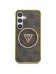 GUESS futerał do SAMSUNG S25 GUHMS25SHG4PRTGW (Magnetic IML Metal Glitter 4G Circle Triangle) brązowy