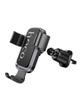 Uchwyt na telefon do samochodu grawitacyjny Hoco do kratki H80 czarno szary