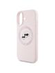 KARL LAGERFELD futerał do IPHONE 16 kompatybilny z MagSafe KLHMP16SSKCHTCP (Silicone KC Heads) różowy