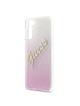 GUESS futerał do SAMSUNG S21 Plus GUHCS21MPCUGLSPI (Glitter Gradient Script) różowy