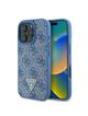 GUESS futerał do IPHONE 16 Pro Max GUHCP16XP4TDPB (PU Leather 4G Triangle Strass) niebieski