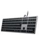 Klawiatura przewodowa USB C QWERTY Satechi Slim W3 Wired ST-UCSW3M szara