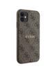 GUESS futerał do IPHONE 11 kompatybliny z MagSafe GUHMN61G4GFRW (4G Ring classic logo) brązowy