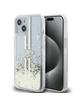 GUESS futerał do IPHONE 15 GUHCP15SLFCSEGT (Liquid Glitter Gold Stripes) transparentny