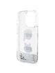 KARL LAGERFELD futerał do IPHONE 14 Pro KLHCP14LLDHKCNS (Liquid Glitter KC) biały