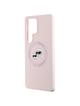 KARL LAGERFELD futerał do SAMSUNG S25 Ultra KLHMS25LSKCHTCP (Magnetic Silicone Double Heads) różowy