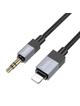 Kabel AUX Jack 3,5 mm (męski) do Lightning (męski) Hoco 1 m UPA32A czarny