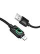 Kabel USB A do Lightning Hoco 2,4A 1,2 m z LCD U146 czarny