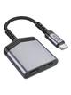 Adapter AUX 2w1 USB C do 2 x USB C Hoco 27W LS40 szary