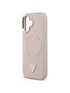 GUESS futerał do IPHONE 17 kompatybilny z MagSafe GUHMP17SPSDTSCMP (PU W/ Triangle Logo) różowy