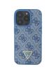 GUESS futerał do IPHONE 16 GUHCP16SP4TDPB (PU Leather 4G Triangle Strass) niebieski