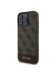 GUESS futerał do IPHONE 16 Pro Max GUHCP16XG4GLBR (PC/TPU 4G PU Bottom Stripe) brązowy