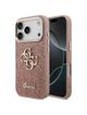GUESS futerał do IPHONE 17 Pro GUHCP17LHG4SGCP (Fixed Glitter Big 4G Metal Frame) różowy