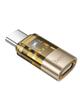 Adapter USB C do Lightning Hoco UA36D transparentny złoty