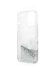 KARL LAGERFELD futerał do IPHONE 13 Pro KLHCP13LGKCS (Liquid Glitter K&C) srebrny