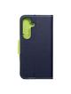 Kabura do SAMSUNG S24 Fancy Book granatowo limonkowy