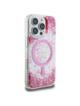 GUESS futerał do IPHONE 16 Pro kompatybilny z MagSafe GUHMP16LRGRGEP (Resin Bottom Glitter) różowy