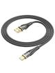 Kabel USB A do USB C Hoco 2,4A 1,2 m U121 czarny transparentny