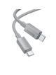 Kabel USB C do USB C Hoco 3A 60W 1 m X107 szary