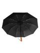Automatyczny składany parasol z drewnianą rączką 10-ramienny XXL 115 cm czarny