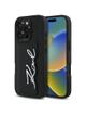 KARL LAGERFELD futerał do IPHONE 16 Pro KLHCP16LPGPVKSK (Grained PU Cardslot Metal Signature) czarny
