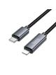 Kabel USB C do Lightning Hoco PD 27W z wyświetlaczem 1 m X112 czarny