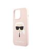 KARL LAGERFELD futerał do IPHONE 13 Pro KLHCP13LSLKHLP (Silicone K. Head) rózowy
