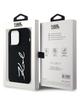 KARL LAGERFELD futerał do IPHONE 14 Pro KLHCP14LSCMSMVK (Silicone Sign Metal Logo) czarny