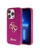 GUESS futerał do IPHONE 15 Pro GUHCP15LHG4SGU (Fixed Glitter Big 4G) fioletowy