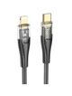 Kabel USB C do Lightning Hoco PD 27W 1,2 m U121 czarny transparentny