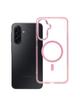 Futerał FRAME CLEAR HYBRID MAG COVER kompatybilny z MagSafe do SAMSUNG A17 pudrowy róż