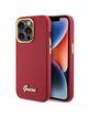 GUESS futerał do IPHONE 15 Pro GUHCP15LSMBSLM (Silicone Script Metal Logo & Frame) magenta