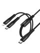 Kabel 2w1 USB C do USB C+Lightnig Hoco 1 m X123 czarny
