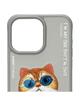 NIMMY futerał GLASSES COOL CAT do IPHONE 15 Pro Max szary