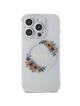 GUESS futerał do IPHONE 15 Pro kompatybilny z MagSafe GUHMP15LHFWFCT (Flowers Wreath) transparentny
