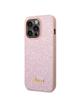 GUESS futerał do IPHONE 14 Pro GUHCP14LHGGSHP (Glitter Flakes Script Metal Logo) różowy
